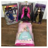 Barbie Dolls- NASCAR, Rapunzel, Princess &