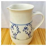Noble Clay Hand Painted Sheep Pitcher