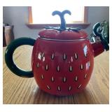 Vintage Kamenstein enameled Strawberry Tea Pot