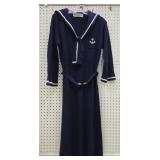 Vintage knit Bel Dor Navy dress - beautiful -