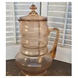 Pink depression glass lemonade pitcher