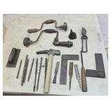 Drill braces, squares, etc