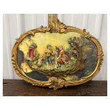 Italian Art nouveau 3-D wall plaque