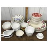 Plates, bowls, gravy boat etc