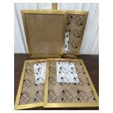 4 Plastic Frames Gold Tone Approx. 16x20