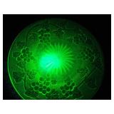 Imperial Glass Green Depression Glass Plate.
