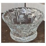 Heavy cut glass bowl
