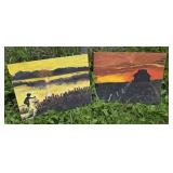 2 Pcs Local artist, Rita williams, Vestal