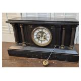 Extremely heavy marble / iron mantle clock- does