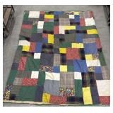 Unfinished patchwork quilt approx. 62x75