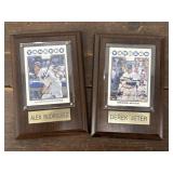 2 Yankees framed baseball cards - Alex Rodriguez