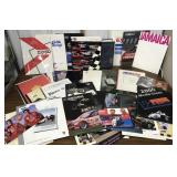 Race car media, photographs, pamphlets etc
