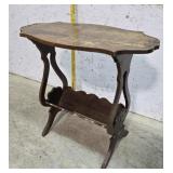 Walnut magazine stand 27"13"25"