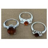 3 Rings - 2 Stamped .925 - sterling silver