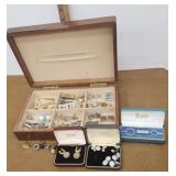 Jewelry box mens jewelry Swank cufflinks etc