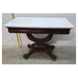 Marble top hall table 37"18"30"
