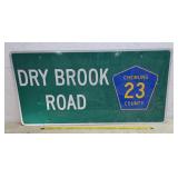 Chemung country dry Brook Rd sign