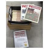 Wooden crate of Military weapons book and Weapons