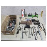 Machinist tools, wrenches, sprinkler, etc