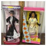 2 Barbies in packaging - Chilean and Native