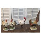 Chickens & Lefton pheasant figures