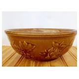 Vintage USA Pottery Brown Glazed Fruit Bowl