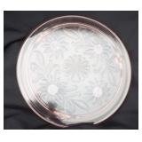 Jeannette Glass Pink Depression Sunflower Footed