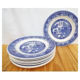 Willow Ware by Royal China 8 pc 10" dinner plates