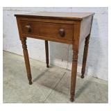 1 Drawer Cherry Stand Turned Legs 21"16"28"