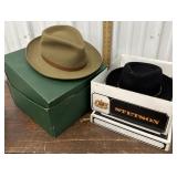 2 Stetson hats with boxes