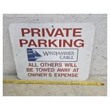 Private parking sign