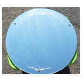Large Round Etched Design Mirror