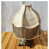 Victorian Style Small Lamp with Beaded Accent