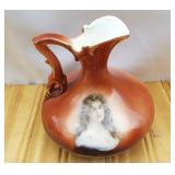 Antique Austrian Portrait Pitcher