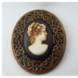 Robbins Co Attleboro Cameo Pin-Brooch