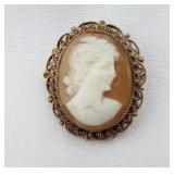 Unmarked Antique Cameo Pin/Pendant. Possibly