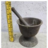 Cast iron mortar and pestle