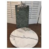2 Marble Cutting Boards - Cats And Grapes