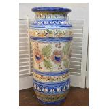 Gorgeous pottery umbrella / cane holder - signed