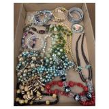 Costume jewelry lot - necklaces, bracelets