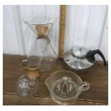 Pyrex Pour over pot, coffee pot, juicer, oil/