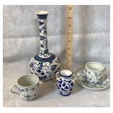 Vases, tea cups