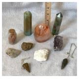 Crystal towers, amethyst, Herkimer diamond,