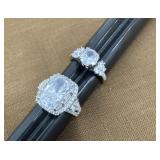 Gorgeous .925 rings multiple stones - sterling