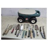 Garden stool with tools