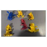 Vintage Winnie the Pooh characters hard plastic.