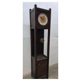 Mission style grandfather clock w/key 17"14"78"
