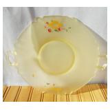 Lancaster Glass Co Yellow Frosted Depression