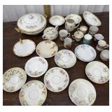 Box misc china pieces - covered dish, Cream and