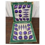 Purple Christmas ornament sets *one missing